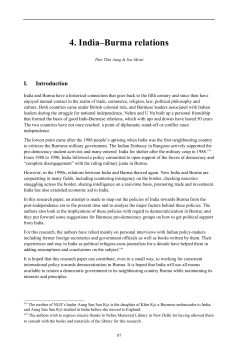 ASEAN-Burmese Relations: Past, Present, and