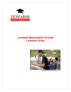LEARNING MANAGEMENT SYSTEM LEARNING GUIDE