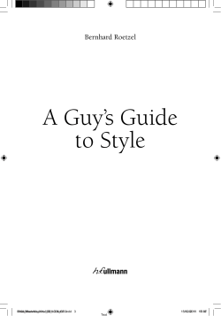 A Guy`s Guide to Style