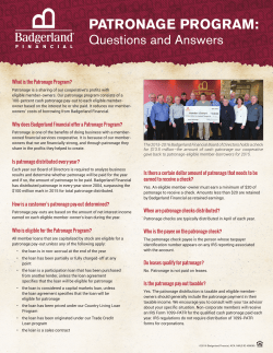 patronage program - Badgerland Financial