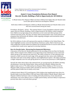 Annie E. Casey Foundation Releases New Report Race for Results