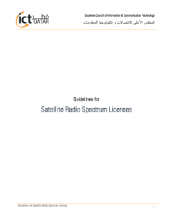 Guidelines for Satellite Radio Spectrum licenses