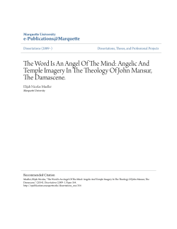 The Word Is An Angel Of The Mind: Angelic And Temple Imagery In
