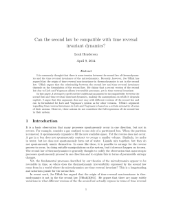 Can the second law be compatible with time - Philsci