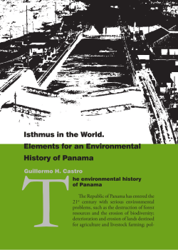 Isthmus in the World. Elements for an Environmental History of