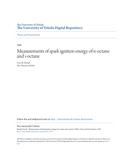 Measurements of spark ignition energy of n-octane and i