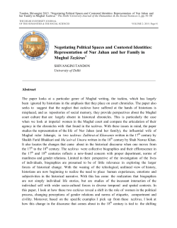 Negotiating Political Spaces and Contested Identities - DU E