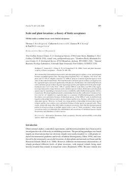 Scale and plant invasions: a theory of biotic acceptance