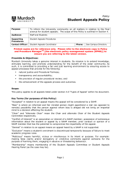 Student Appeals Policy