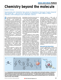 Chemistry beyond the molecule