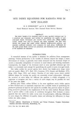site index equations for radiata pine in new zealand