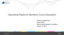 Operating Reserve Demand Curve Education