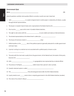 Government Quiz Quiz