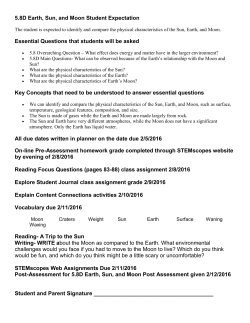 5.8D Earth, Sun, and Moon Student Expectation Essential Questions
