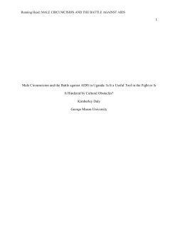 1 Male Circumcision and the Battle against AIDS in Uganda: Is It a