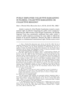 Public Employee Collective Bargaining in Florida
