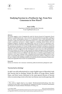 Studying Fascism in a Postfascist Age. From New Consensus to