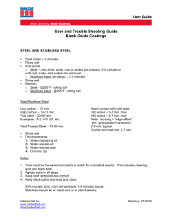 User and Trouble Shooting Guide for Black - Hubbard