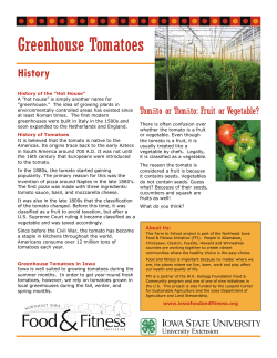 Greenhouse Tomatoes - Northeast Iowa Food and Fitness Initiative