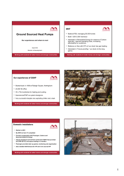 1 Ground Sourced Heat Pumps - Ground Source Heat Pump