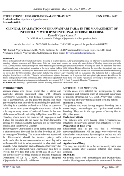 clinical evaluation of dhanvantari taila in the management of