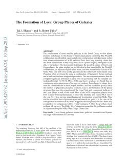 The Formation of the Local Group Planes of Galaxies