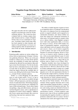 Negation Scope Detection for Twitter Sentiment Analysis