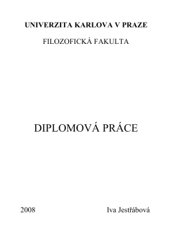 diplomov&aacute; pr&aacute;ce - Univerzita Karlova