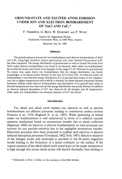 GROUND-STATE AND EXCITED ATOM EMISSION UNDER ION