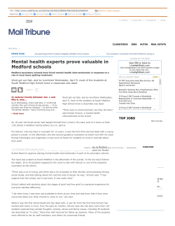 Mental health experts prove valuable in Medford schools