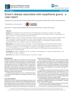 Grave`s disease associated with myasthenia gravis: a case report
