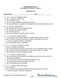Spelling Classroom | Printable