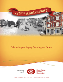 2012 Annual Report - Canandaigua National Bank