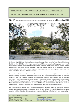 new zealand religious history