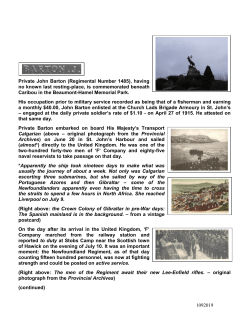 1092019 Private John Barton (Regimental Number