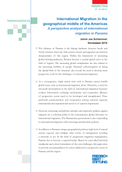 International Migration in the geographical middle of the Americas