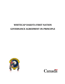 whitecap dakota first nation governance agreement-in