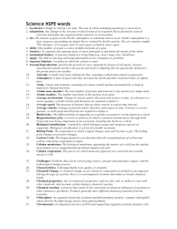 Science HSPE words