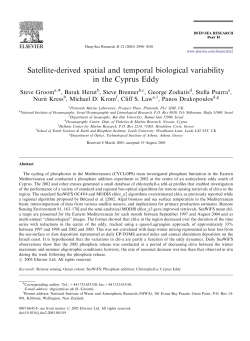 Satellite-derived spatial and temporal biological variability in the