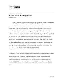 Notes From My Psychosis