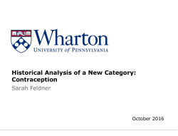 Historical Analysis of a New Category: Contraception