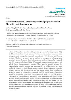 Chemical Reactions Catalyzed by Metalloporphyrin