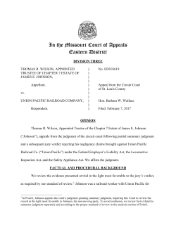 Thomas R. Wilson, Appointed Trustee of