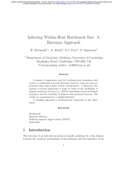 Inferring Within-Host Bottleneck Size: A Bayesian Approach
