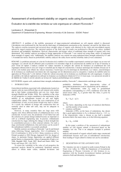 Assessment of embankment stability on organic soils using