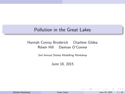 Problem 1: Pollution in the Great Lakes
