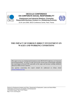 THE IMPACT OF FOREIGN DIRECT INVESTMENT ON WAGES
