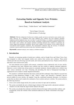 Extracting Similar and Opposite News Websites Based on