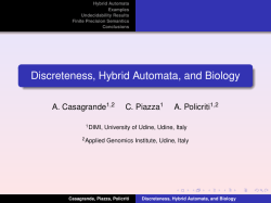 Discreteness, Hybrid Automata, and Biology
