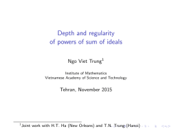 Depth and regularity of powers of sum of ideals - Math